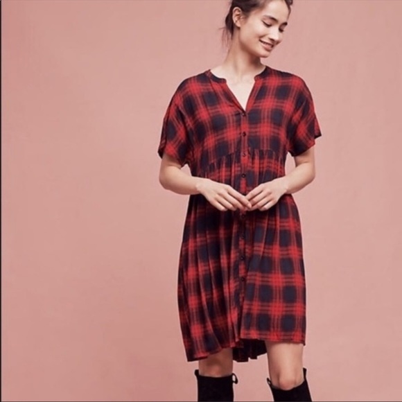 Anthropologie Dresses & Skirts - Anthropologie | 11-1 Thylo Mona Plaid Shirt Dress